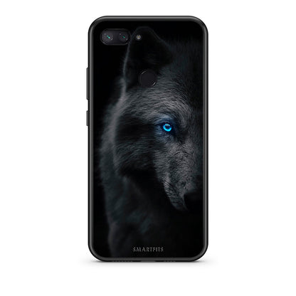 Xiaomi Mi 8 Lite Dark Wolf θήκη από τη Smartfits με σχέδιο στο πίσω μέρος και μαύρο περίβλημα | Smartphone case with colorful back and black bezels by Smartfits