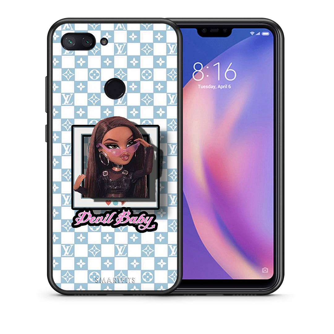 Θήκη Αγίου Βαλεντίνου Xiaomi Mi 8 Lite Devil Baby από τη Smartfits με σχέδιο στο πίσω μέρος και μαύρο περίβλημα | Xiaomi Mi 8 Lite Devil Baby case with colorful back and black bezels