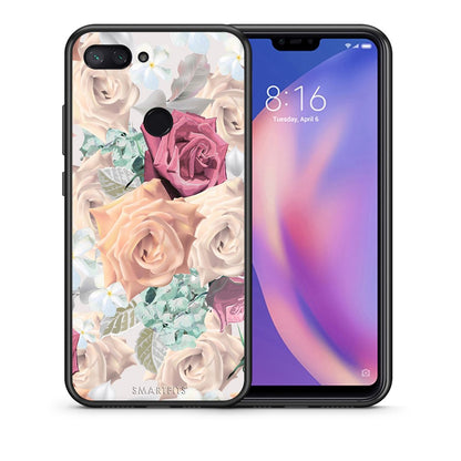 Θήκη Xiaomi Mi 8 Lite Bouquet Floral από τη Smartfits με σχέδιο στο πίσω μέρος και μαύρο περίβλημα | Xiaomi Mi 8 Lite Bouquet Floral case with colorful back and black bezels