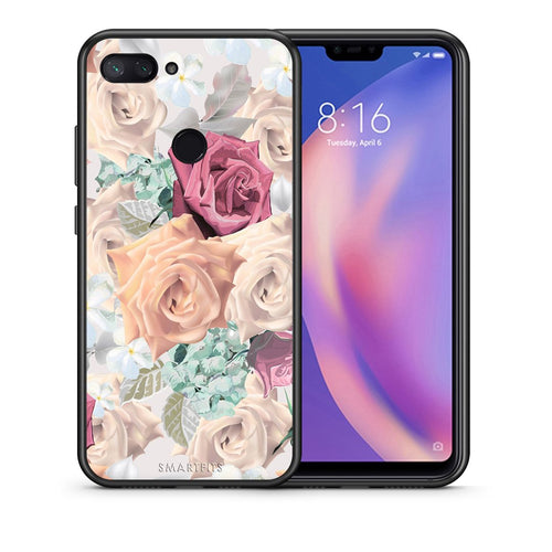 Θήκη Xiaomi Mi 8 Lite Bouquet Floral από τη Smartfits με σχέδιο στο πίσω μέρος και μαύρο περίβλημα | Xiaomi Mi 8 Lite Bouquet Floral case with colorful back and black bezels