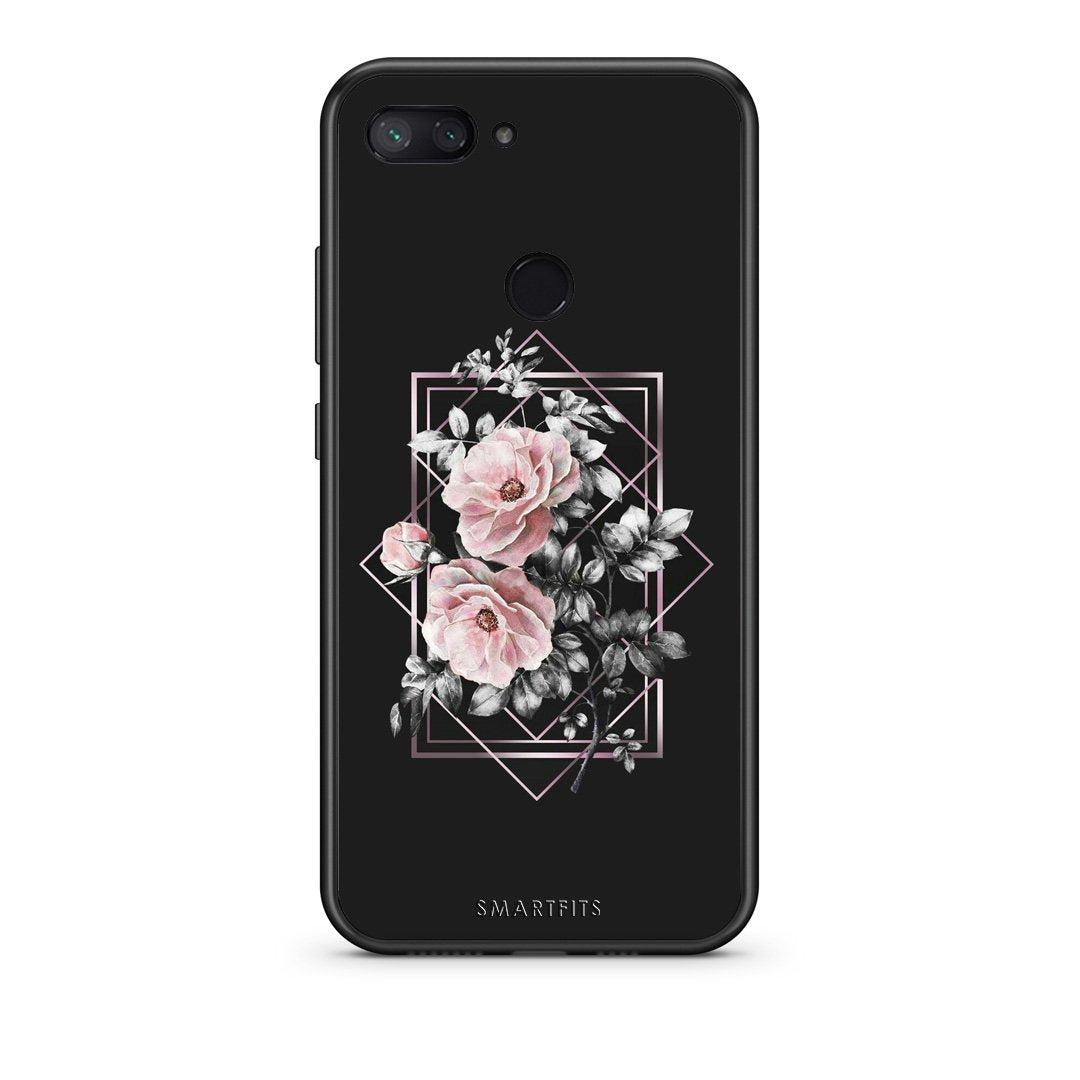 4 - Xiaomi Mi 8 Lite Frame Flower case, cover, bumper