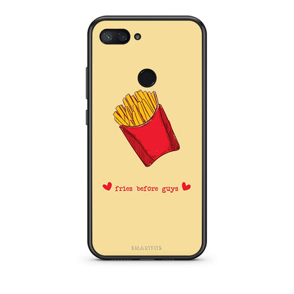 Xiaomi Mi 8 Lite Fries Before Guys Θήκη Αγίου Βαλεντίνου από τη Smartfits με σχέδιο στο πίσω μέρος και μαύρο περίβλημα | Smartphone case with colorful back and black bezels by Smartfits