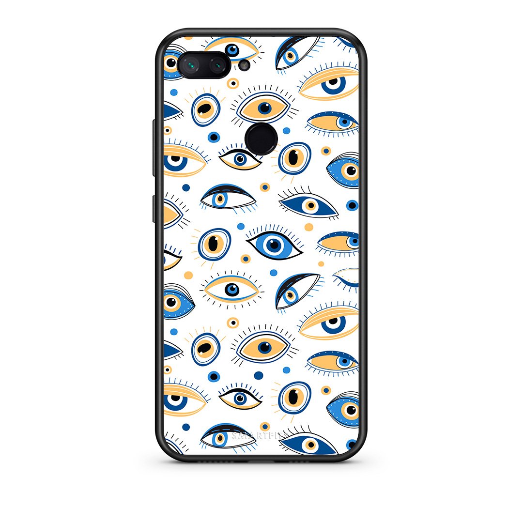 Xiaomi Mi 8 Lite Ftou Ftou θήκη από τη Smartfits με σχέδιο στο πίσω μέρος και μαύρο περίβλημα | Smartphone case with colorful back and black bezels by Smartfits