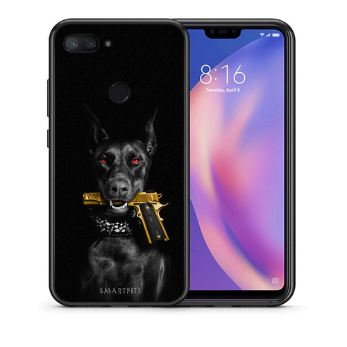 Θήκη Αγίου Βαλεντίνου Xiaomi Mi 8 Lite Golden Gun από τη Smartfits με σχέδιο στο πίσω μέρος και μαύρο περίβλημα | Xiaomi Mi 8 Lite Golden Gun case with colorful back and black bezels