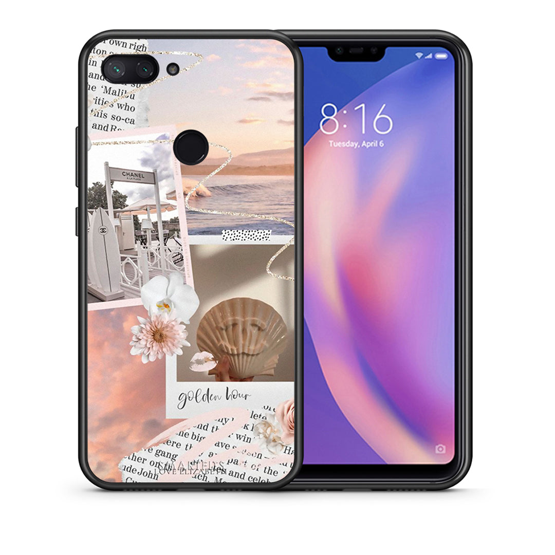Θήκη Αγίου Βαλεντίνου Xiaomi Mi 8 Lite Golden Hour από τη Smartfits με σχέδιο στο πίσω μέρος και μαύρο περίβλημα | Xiaomi Mi 8 Lite Golden Hour case with colorful back and black bezels