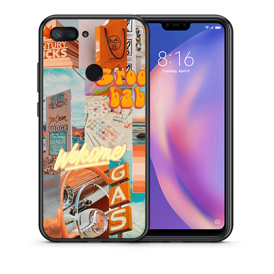Θήκη Αγίου Βαλεντίνου Xiaomi Mi 8 Lite Groovy Babe από τη Smartfits με σχέδιο στο πίσω μέρος και μαύρο περίβλημα | Xiaomi Mi 8 Lite Groovy Babe case with colorful back and black bezels