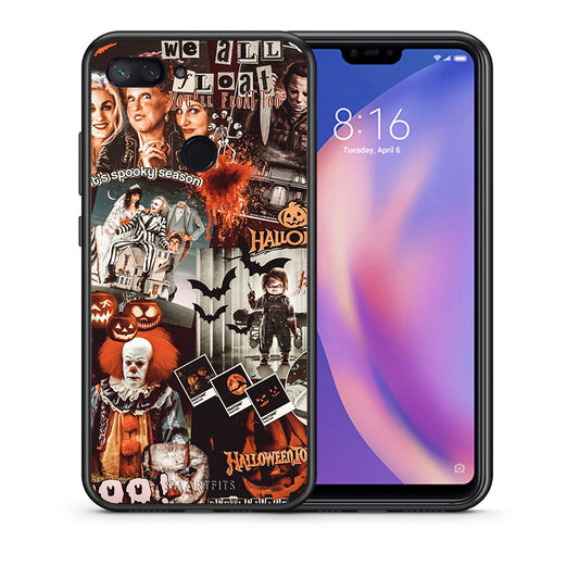 Θήκη Xiaomi Mi 8 Lite Halloween Spooky Season από τη Smartfits με σχέδιο στο πίσω μέρος και μαύρο περίβλημα | Xiaomi Mi 8 Lite Halloween Spooky Season case with colorful back and black bezels