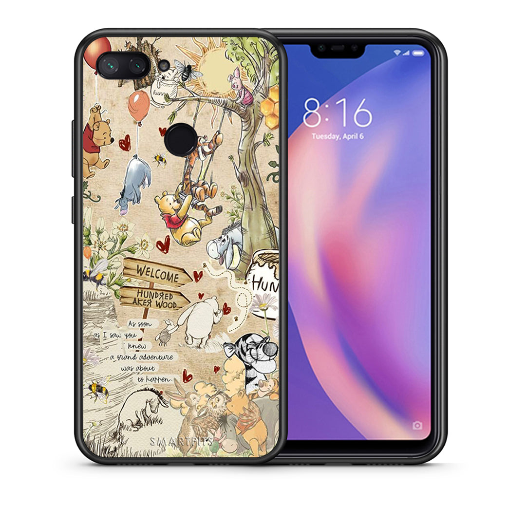 Θήκη Xiaomi Mi 8 Lite Happy Friends από τη Smartfits με σχέδιο στο πίσω μέρος και μαύρο περίβλημα | Xiaomi Mi 8 Lite Happy Friends case with colorful back and black bezels