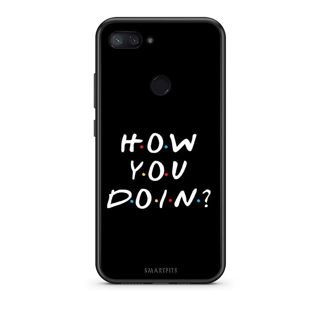 Xiaomi Mi 8 Lite How You Doin θήκη από τη Smartfits με σχέδιο στο πίσω μέρος και μαύρο περίβλημα | Smartphone case with colorful back and black bezels by Smartfits