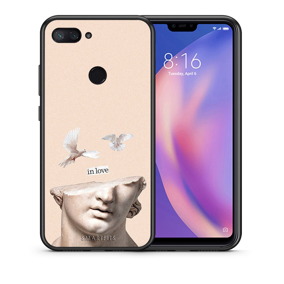 Θήκη Xiaomi Mi 8 Lite In Love από τη Smartfits με σχέδιο στο πίσω μέρος και μαύρο περίβλημα | Xiaomi Mi 8 Lite In Love case with colorful back and black bezels