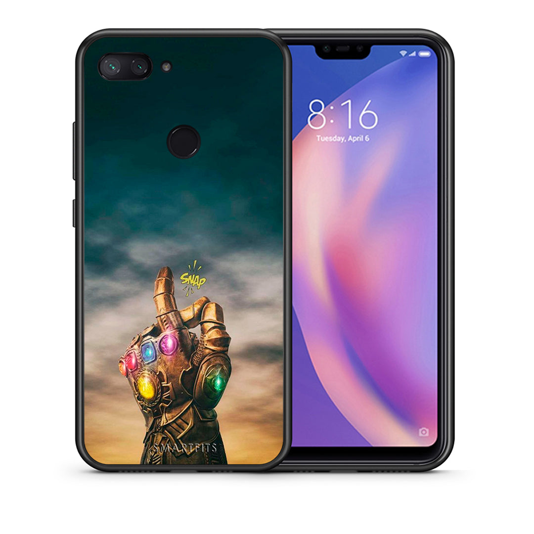 Θήκη Xiaomi Mi 8 Lite Infinity Snap από τη Smartfits με σχέδιο στο πίσω μέρος και μαύρο περίβλημα | Xiaomi Mi 8 Lite Infinity Snap case with colorful back and black bezels