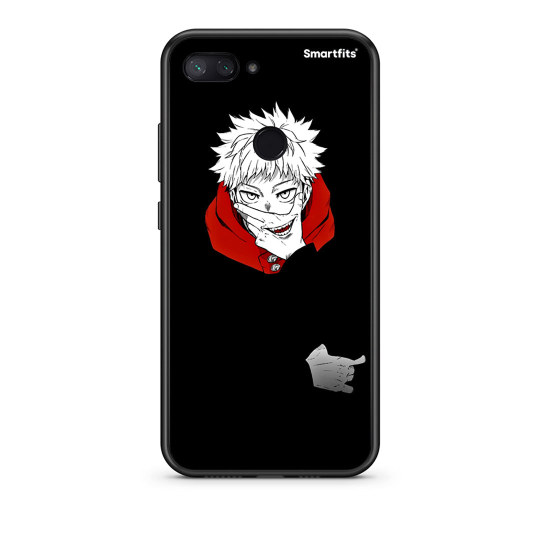 Xiaomi Mi 8 Lite Itadori Anime θήκη από τη Smartfits με σχέδιο στο πίσω μέρος και μαύρο περίβλημα | Smartphone case with colorful back and black bezels by Smartfits