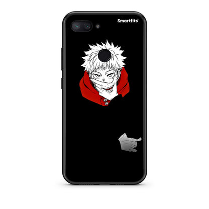 Xiaomi Mi 8 Lite Itadori Anime θήκη από τη Smartfits με σχέδιο στο πίσω μέρος και μαύρο περίβλημα | Smartphone case with colorful back and black bezels by Smartfits