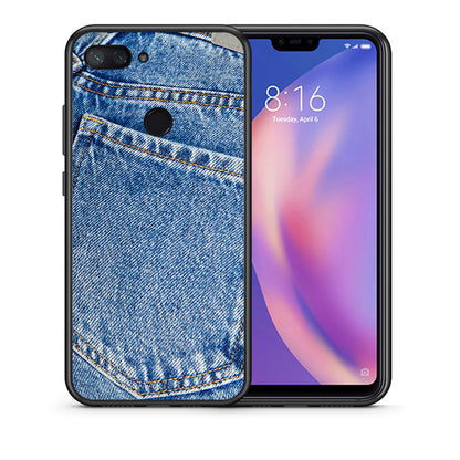 Θήκη Xiaomi Mi 8 Lite Jeans Pocket από τη Smartfits με σχέδιο στο πίσω μέρος και μαύρο περίβλημα | Xiaomi Mi 8 Lite Jeans Pocket case with colorful back and black bezels