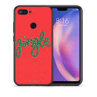 Thumbnail for Θήκη Xiaomi Mi 8 Lite Jingle Xmas από τη Smartfits με σχέδιο στο πίσω μέρος και μαύρο περίβλημα | Xiaomi Mi 8 Lite Jingle Xmas case with colorful back and black bezels