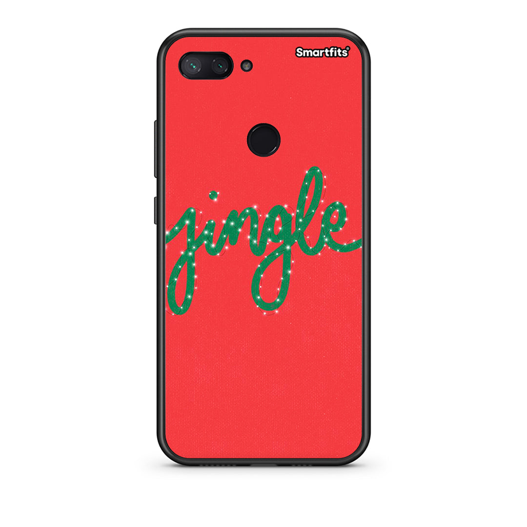 Xiaomi Mi 8 Lite Jingle Xmas θήκη από τη Smartfits με σχέδιο στο πίσω μέρος και μαύρο περίβλημα | Smartphone case with colorful back and black bezels by Smartfits