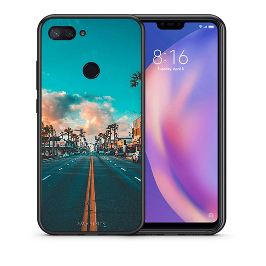 Θήκη Xiaomi Mi 8 Lite City Landscape από τη Smartfits με σχέδιο στο πίσω μέρος και μαύρο περίβλημα | Xiaomi Mi 8 Lite City Landscape case with colorful back and black bezels