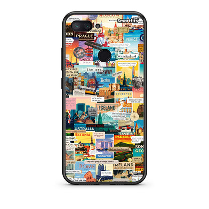 Xiaomi Mi 8 Lite Live To Travel θήκη από τη Smartfits με σχέδιο στο πίσω μέρος και μαύρο περίβλημα | Smartphone case with colorful back and black bezels by Smartfits