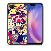 Thumbnail for Θήκη Xiaomi Mi 8 Lite Love The 90s από τη Smartfits με σχέδιο στο πίσω μέρος και μαύρο περίβλημα | Xiaomi Mi 8 Lite Love The 90s case with colorful back and black bezels