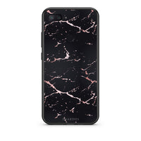 Thumbnail for 4 - Xiaomi Mi 8 Lite  Black Rosegold Marble case, cover, bumper