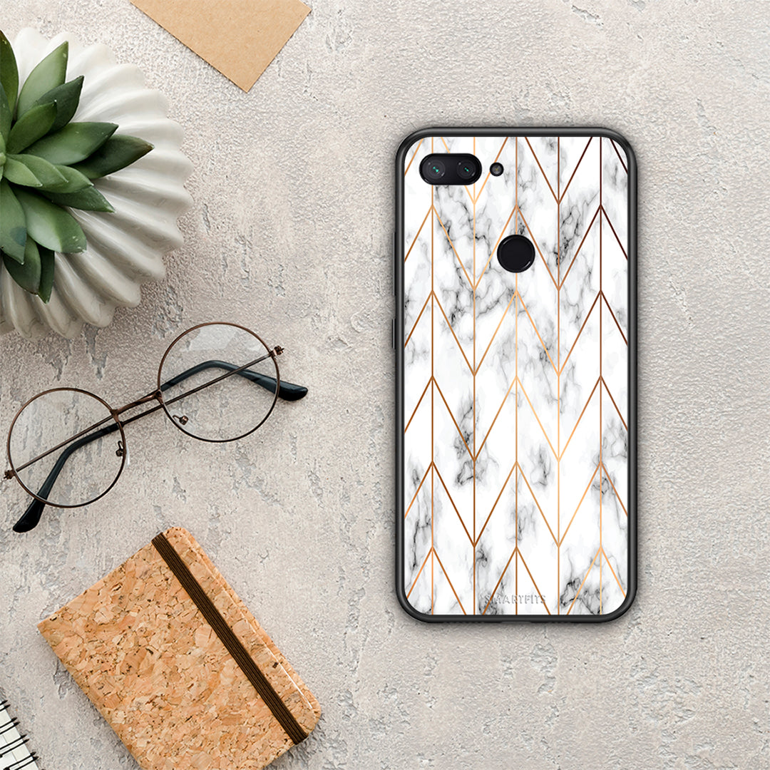 Marble Gold Geometric - Xiaomi Mi 8 Lite θήκη