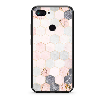 4 - Xiaomi Mi 8 Lite Hexagon Pink Marble case, cover, bumper