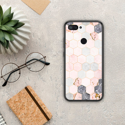 Marble Hexagon Pink - Xiaomi Mi 8 Lite θήκη