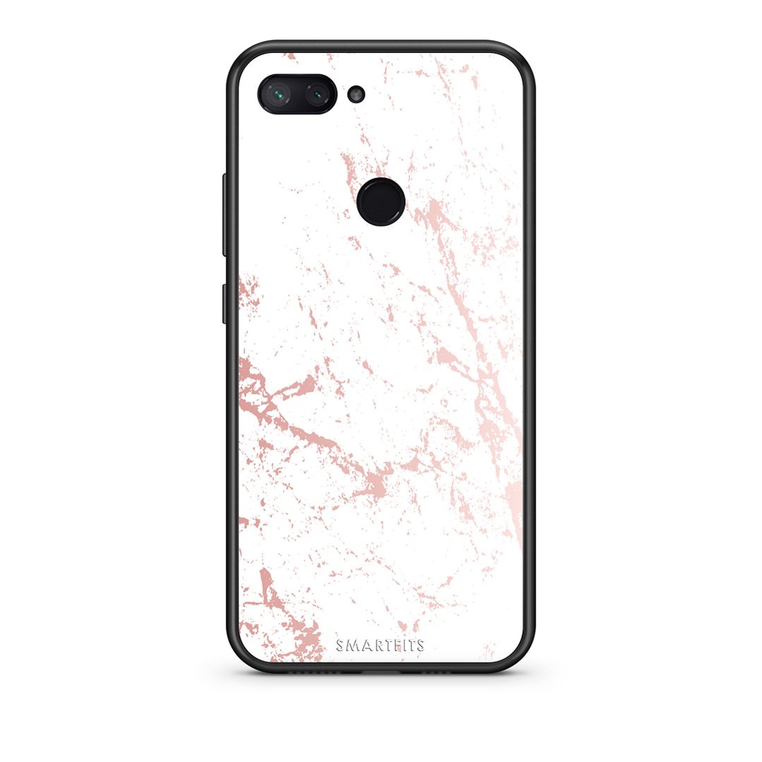 116 - Xiaomi Mi 8 Lite  Pink Splash Marble case, cover, bumper