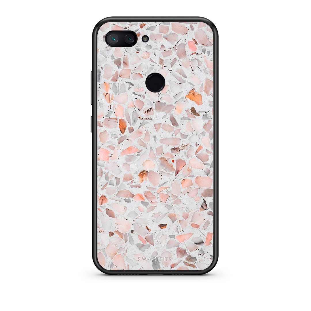 Xiaomi Mi 8 Lite Marble Terrazzo θήκη από τη Smartfits με σχέδιο στο πίσω μέρος και μαύρο περίβλημα | Smartphone case with colorful back and black bezels by Smartfits
