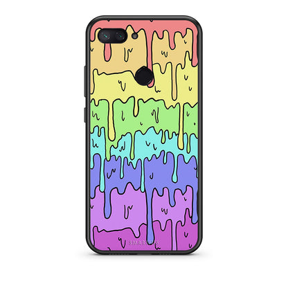 Xiaomi Mi 8 Lite Melting Rainbow θήκη από τη Smartfits με σχέδιο στο πίσω μέρος και μαύρο περίβλημα | Smartphone case with colorful back and black bezels by Smartfits
