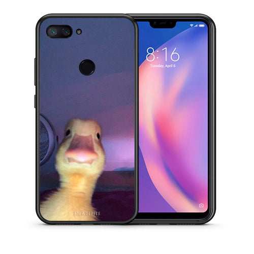 Θήκη Xiaomi Mi 8 Lite Meme Duck από τη Smartfits με σχέδιο στο πίσω μέρος και μαύρο περίβλημα | Xiaomi Mi 8 Lite Meme Duck case with colorful back and black bezels