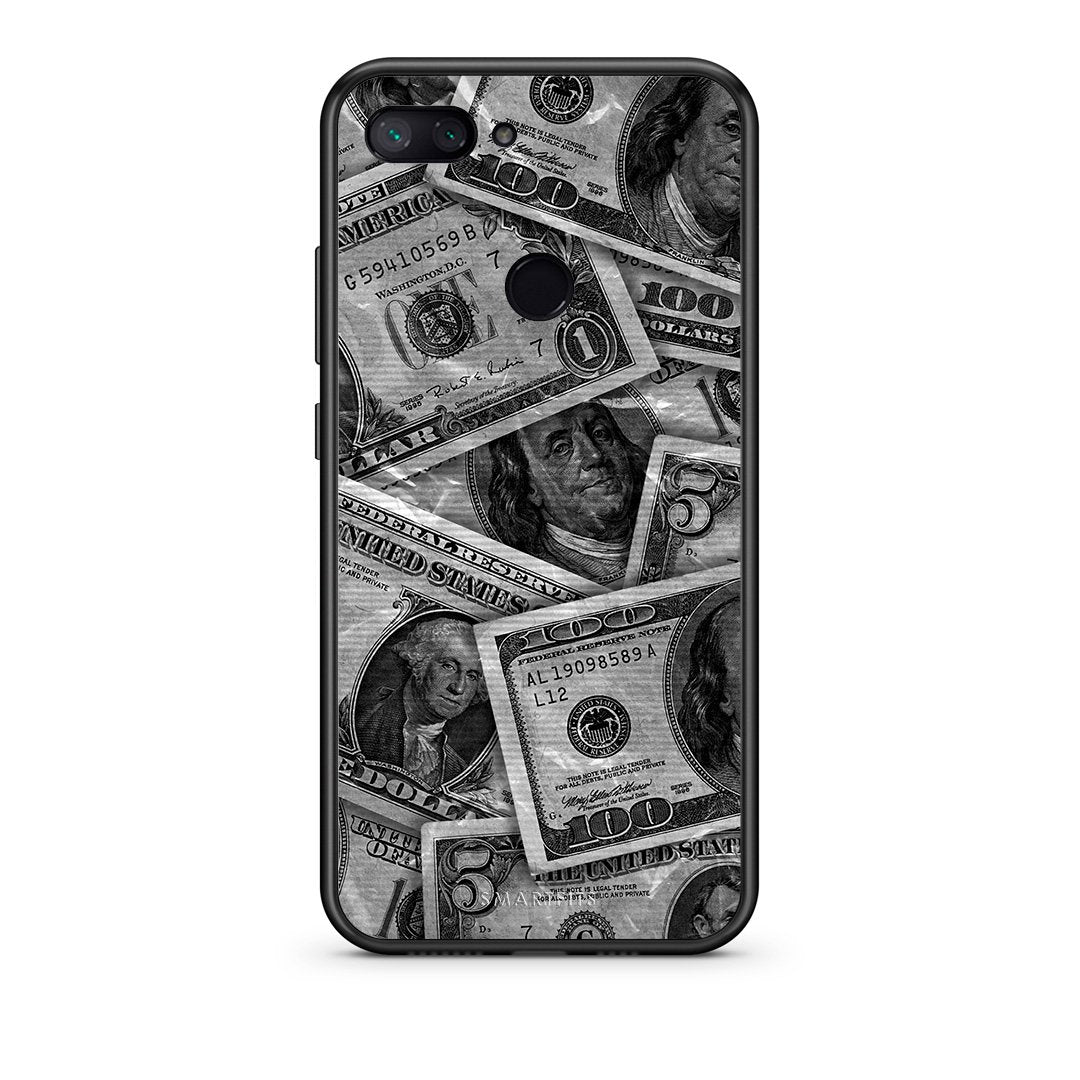 Xiaomi Mi 8 Lite Money Dollars θήκη από τη Smartfits με σχέδιο στο πίσω μέρος και μαύρο περίβλημα | Smartphone case with colorful back and black bezels by Smartfits