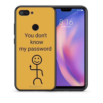 Θήκη Xiaomi Mi 8 Lite My Password από τη Smartfits με σχέδιο στο πίσω μέρος και μαύρο περίβλημα | Xiaomi Mi 8 Lite My Password case with colorful back and black bezels