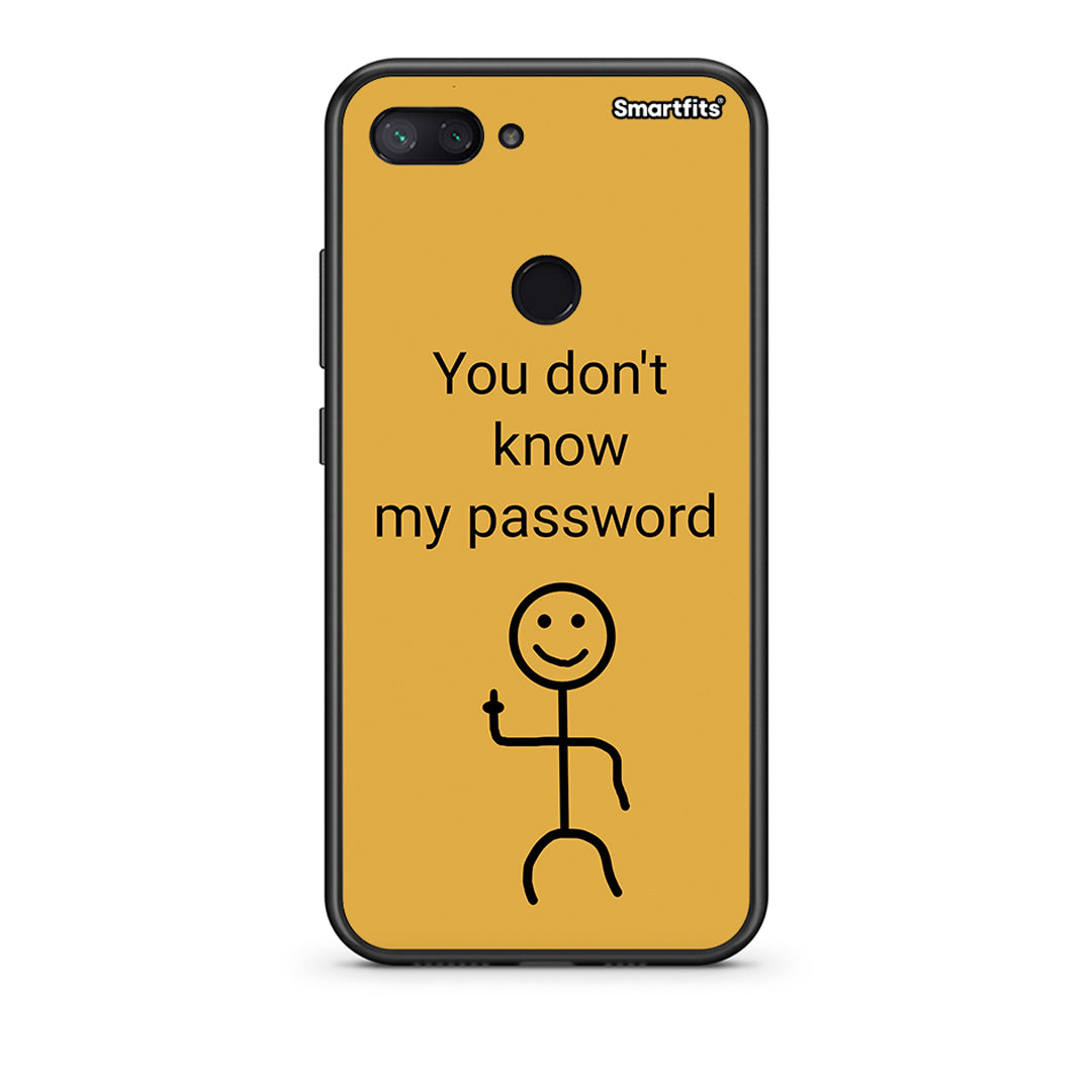 Xiaomi Mi 8 Lite My Password Θήκη από τη Smartfits με σχέδιο στο πίσω μέρος και μαύρο περίβλημα | Smartphone case with colorful back and black bezels by Smartfits
