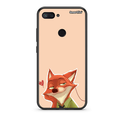 Xiaomi Mi 8 Lite Nick Wilde And Judy Hopps Love 1 θήκη από τη Smartfits με σχέδιο στο πίσω μέρος και μαύρο περίβλημα | Smartphone case with colorful back and black bezels by Smartfits