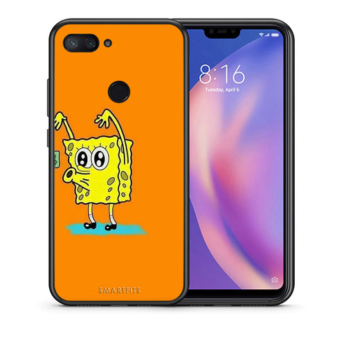 Θήκη Αγίου Βαλεντίνου Xiaomi Mi 8 Lite No Money 2 από τη Smartfits με σχέδιο στο πίσω μέρος και μαύρο περίβλημα | Xiaomi Mi 8 Lite No Money 2 case with colorful back and black bezels