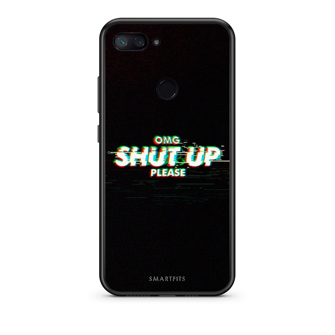 Xiaomi Mi 8 Lite OMG ShutUp θήκη από τη Smartfits με σχέδιο στο πίσω μέρος και μαύρο περίβλημα | Smartphone case with colorful back and black bezels by Smartfits