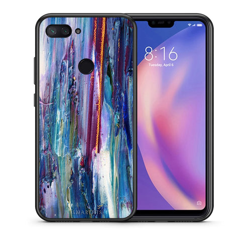 Θήκη Xiaomi Mi 8 Lite Winter Paint από τη Smartfits με σχέδιο στο πίσω μέρος και μαύρο περίβλημα | Xiaomi Mi 8 Lite Winter Paint case with colorful back and black bezels