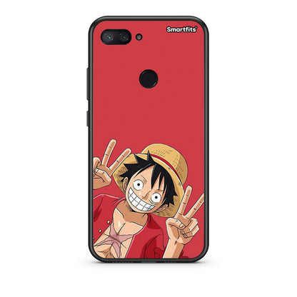 Xiaomi Mi 8 Lite Pirate Luffy Θήκη από τη Smartfits με σχέδιο στο πίσω μέρος και μαύρο περίβλημα | Smartphone case with colorful back and black bezels by Smartfits