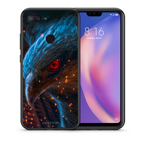 Θήκη Xiaomi Mi 8 Lite Eagle PopArt από τη Smartfits με σχέδιο στο πίσω μέρος και μαύρο περίβλημα | Xiaomi Mi 8 Lite Eagle PopArt case with colorful back and black bezels