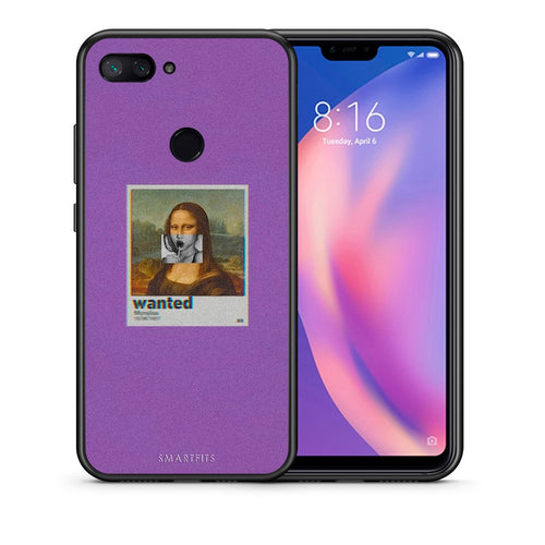 Θήκη Xiaomi Mi 8 Lite Monalisa Popart από τη Smartfits με σχέδιο στο πίσω μέρος και μαύρο περίβλημα | Xiaomi Mi 8 Lite Monalisa Popart case with colorful back and black bezels