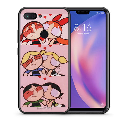 Θήκη Αγίου Βαλεντίνου Xiaomi Mi 8 Lite Puff Love από τη Smartfits με σχέδιο στο πίσω μέρος και μαύρο περίβλημα | Xiaomi Mi 8 Lite Puff Love case with colorful back and black bezels