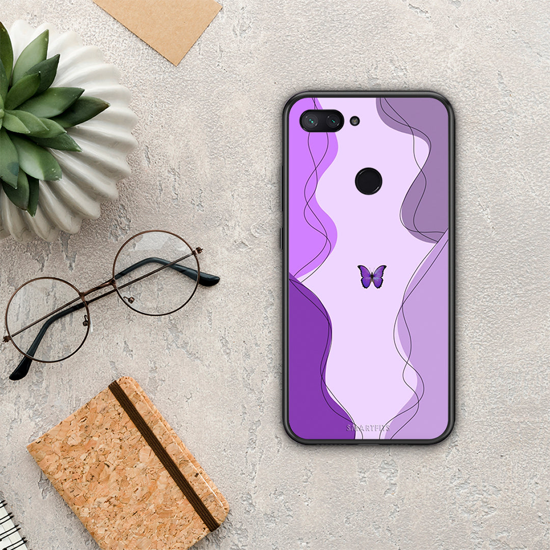 Purple Mariposa - Xiaomi Mi 8 Lite θήκη