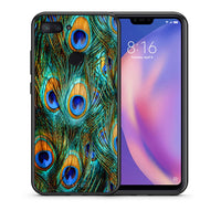 Thumbnail for Θήκη Xiaomi Mi 8 Lite Real Peacock Feathers από τη Smartfits με σχέδιο στο πίσω μέρος και μαύρο περίβλημα | Xiaomi Mi 8 Lite Real Peacock Feathers case with colorful back and black bezels