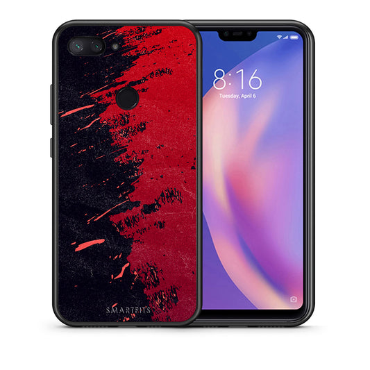 Θήκη Αγίου Βαλεντίνου Xiaomi Mi 8 Lite Red Paint από τη Smartfits με σχέδιο στο πίσω μέρος και μαύρο περίβλημα | Xiaomi Mi 8 Lite Red Paint case with colorful back and black bezels