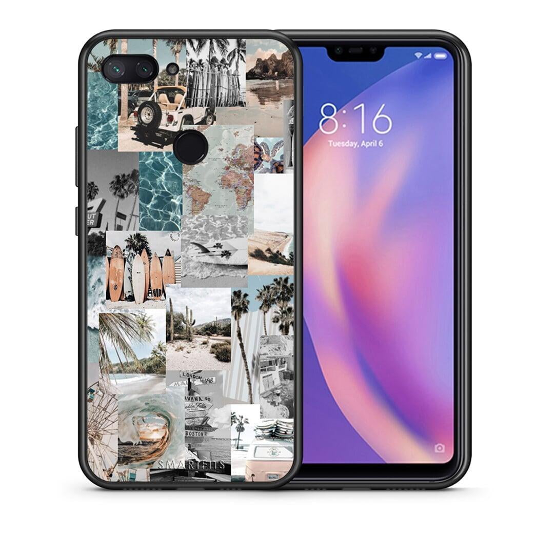 Θήκη Xiaomi Mi 8 Lite Retro Beach Life από τη Smartfits με σχέδιο στο πίσω μέρος και μαύρο περίβλημα | Xiaomi Mi 8 Lite Retro Beach Life case with colorful back and black bezels