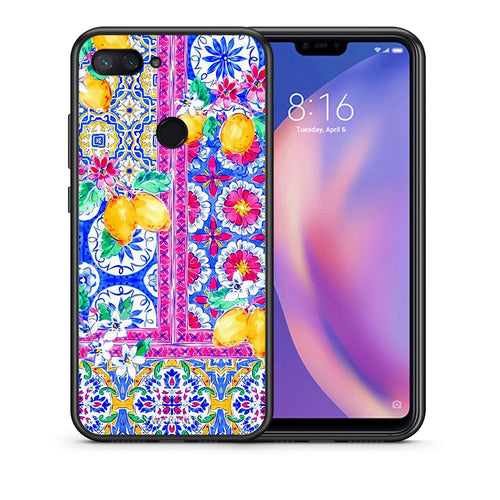 Θήκη Xiaomi Mi 8 Lite Retro Spring από τη Smartfits με σχέδιο στο πίσω μέρος και μαύρο περίβλημα | Xiaomi Mi 8 Lite Retro Spring case with colorful back and black bezels