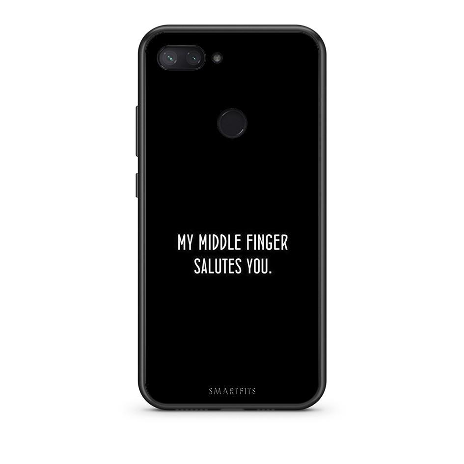 Xiaomi Mi 8 Lite Salute θήκη από τη Smartfits με σχέδιο στο πίσω μέρος και μαύρο περίβλημα | Smartphone case with colorful back and black bezels by Smartfits