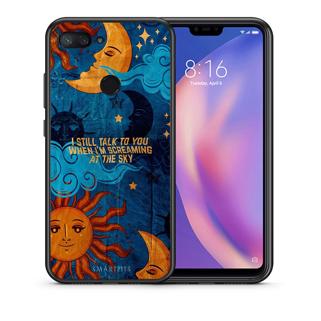 Θήκη Xiaomi Mi 8 Lite Screaming Sky από τη Smartfits με σχέδιο στο πίσω μέρος και μαύρο περίβλημα | Xiaomi Mi 8 Lite Screaming Sky case with colorful back and black bezels