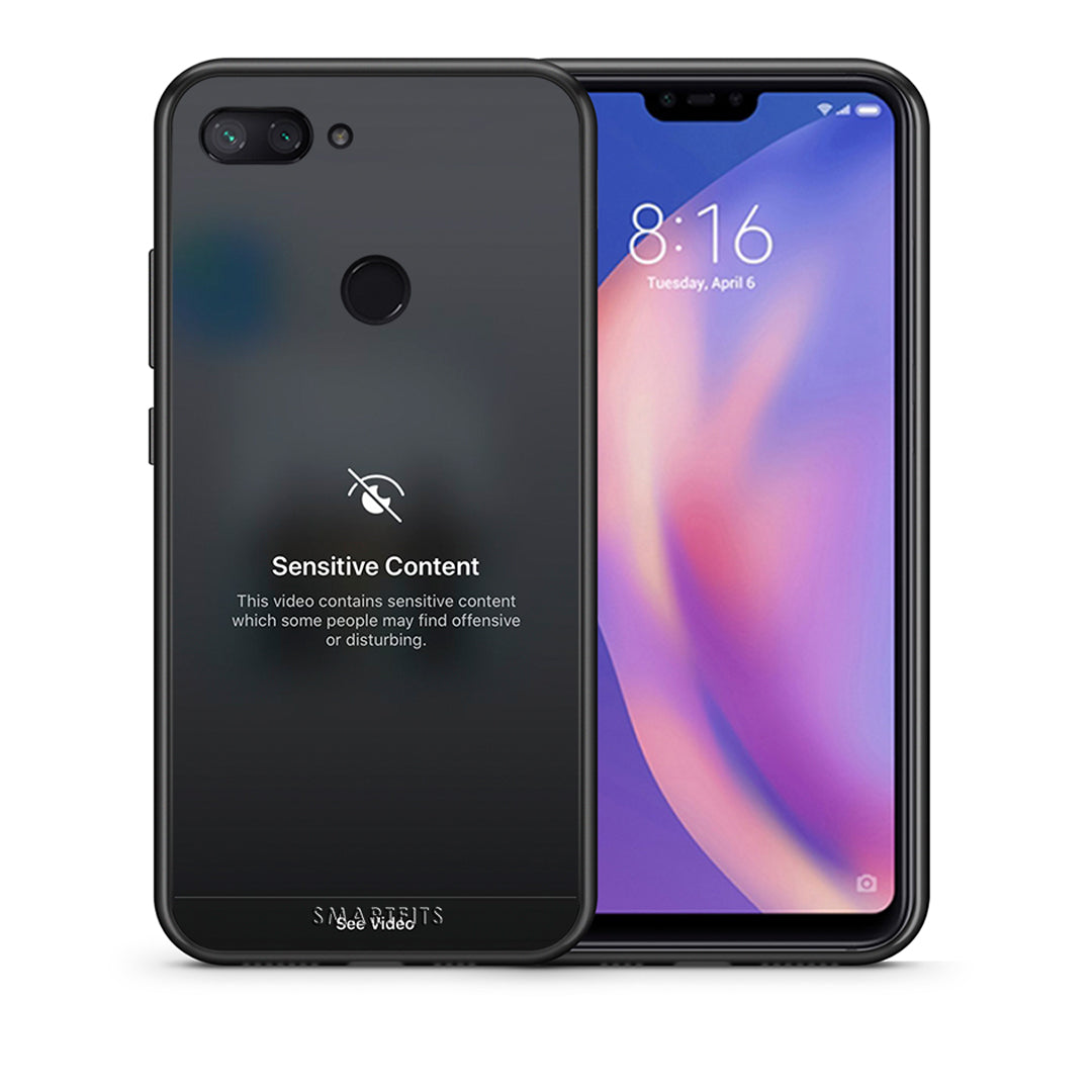 Θήκη Xiaomi Mi 8 Lite Sensitive Content από τη Smartfits με σχέδιο στο πίσω μέρος και μαύρο περίβλημα | Xiaomi Mi 8 Lite Sensitive Content case with colorful back and black bezels